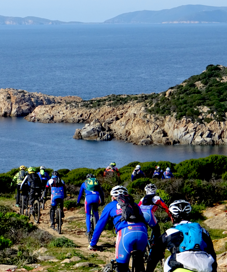 Gruppo in mountain bike
